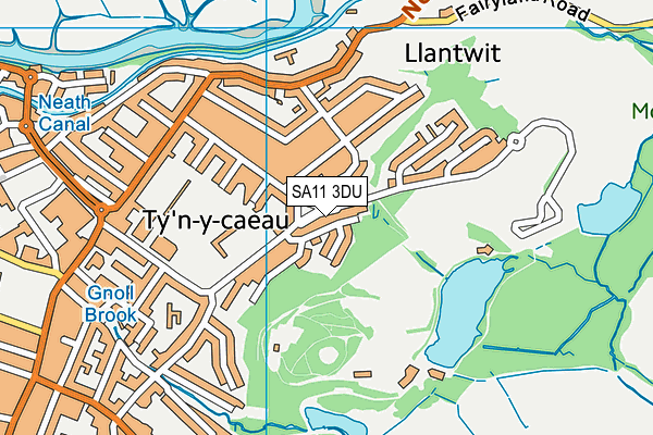 SA11 3DU map - OS VectorMap District (Ordnance Survey)