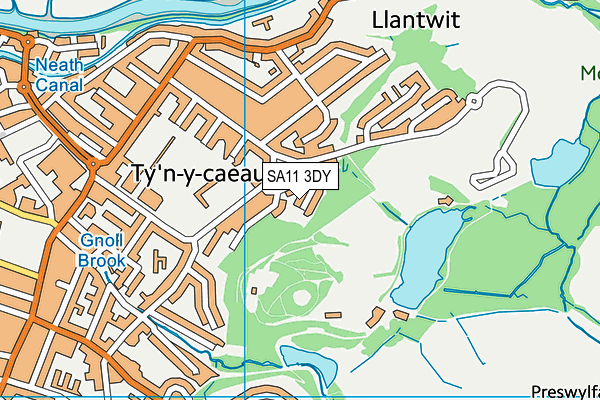 SA11 3DY map - OS VectorMap District (Ordnance Survey)