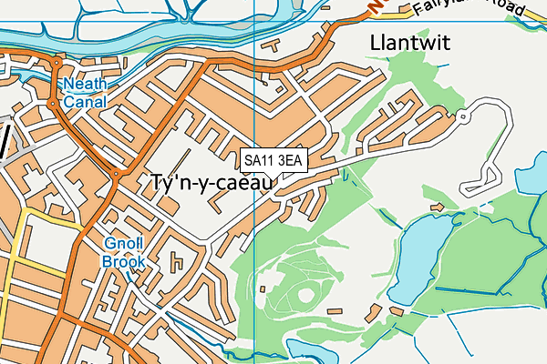 SA11 3EA map - OS VectorMap District (Ordnance Survey)