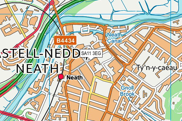 SA11 3EG map - OS VectorMap District (Ordnance Survey)