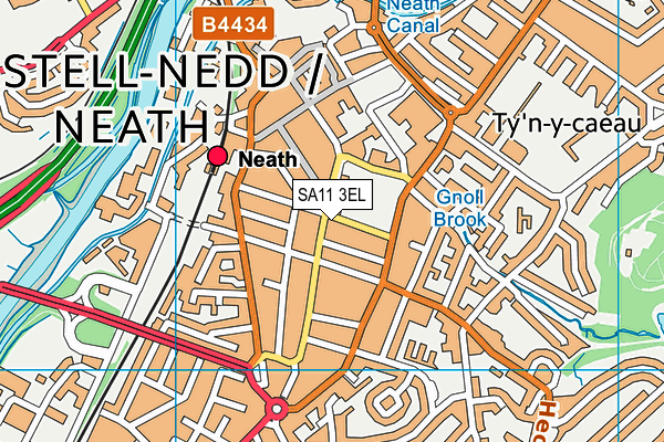 SA11 3EL map - OS VectorMap District (Ordnance Survey)