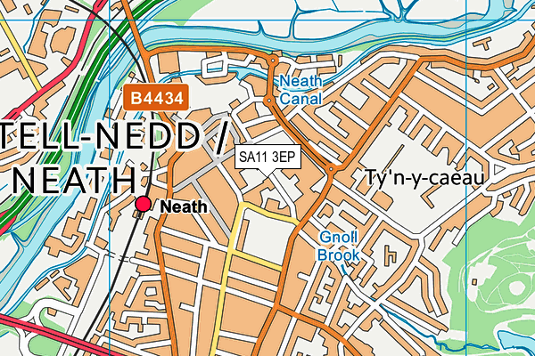 SA11 3EP map - OS VectorMap District (Ordnance Survey)