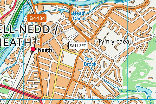 SA11 3ET map - OS VectorMap District (Ordnance Survey)