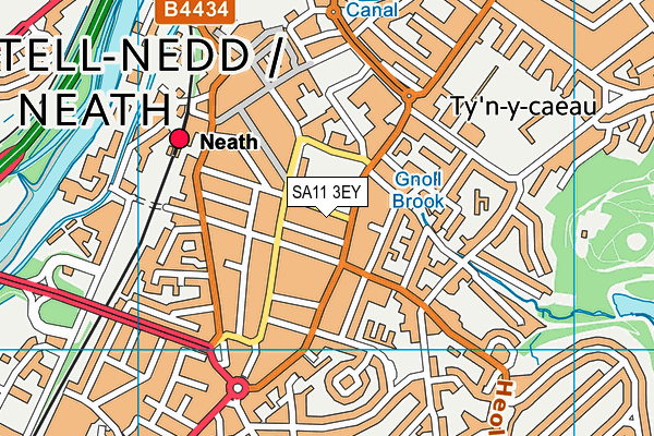 SA11 3EY map - OS VectorMap District (Ordnance Survey)