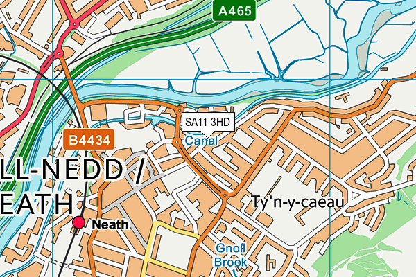 SA11 3HD map - OS VectorMap District (Ordnance Survey)