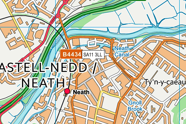 SA11 3LL map - OS VectorMap District (Ordnance Survey)