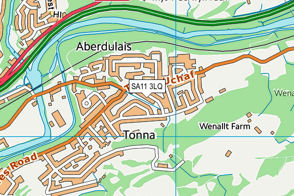 SA11 3LQ map - OS VectorMap District (Ordnance Survey)