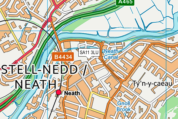 SA11 3LU map - OS VectorMap District (Ordnance Survey)