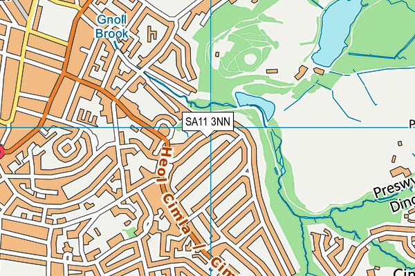 SA11 3NN map - OS VectorMap District (Ordnance Survey)