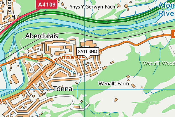 SA11 3NQ map - OS VectorMap District (Ordnance Survey)