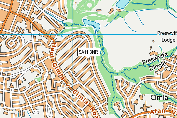 SA11 3NR map - OS VectorMap District (Ordnance Survey)