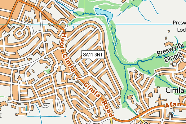 SA11 3NT map - OS VectorMap District (Ordnance Survey)