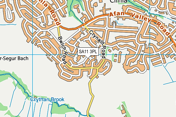 SA11 3PL map - OS VectorMap District (Ordnance Survey)