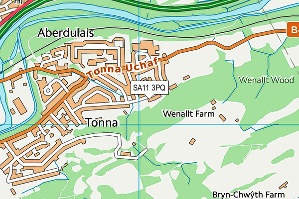 SA11 3PQ map - OS VectorMap District (Ordnance Survey)