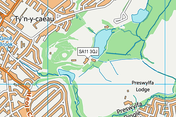 SA11 3QJ map - OS VectorMap District (Ordnance Survey)