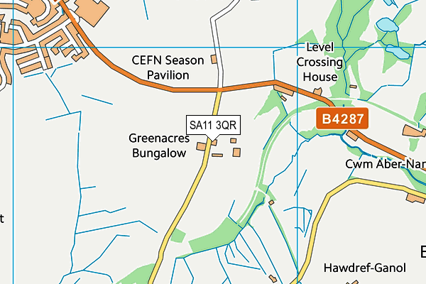 SA11 3QR map - OS VectorMap District (Ordnance Survey)