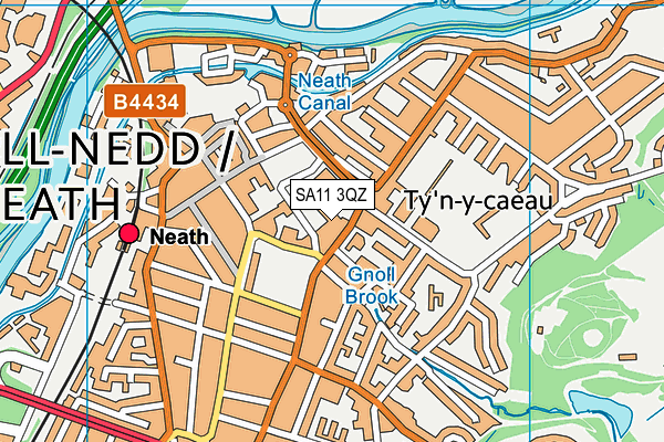 SA11 3QZ map - OS VectorMap District (Ordnance Survey)