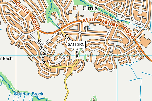 SA11 3RN map - OS VectorMap District (Ordnance Survey)