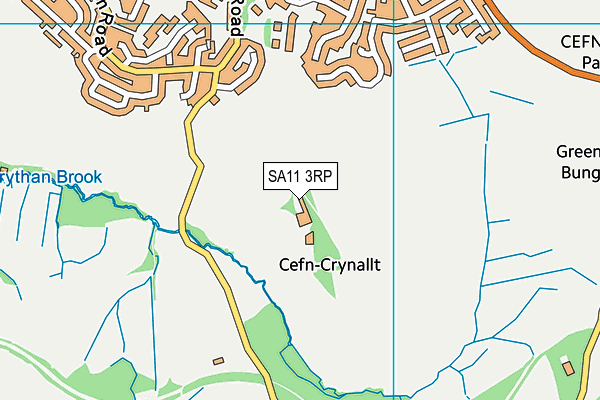 SA11 3RP map - OS VectorMap District (Ordnance Survey)