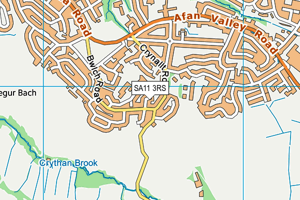 SA11 3RS map - OS VectorMap District (Ordnance Survey)