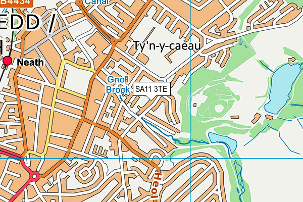 SA11 3TE map - OS VectorMap District (Ordnance Survey)