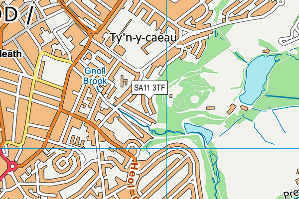 SA11 3TF map - OS VectorMap District (Ordnance Survey)