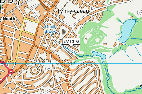 SA11 3TG map - OS VectorMap District (Ordnance Survey)