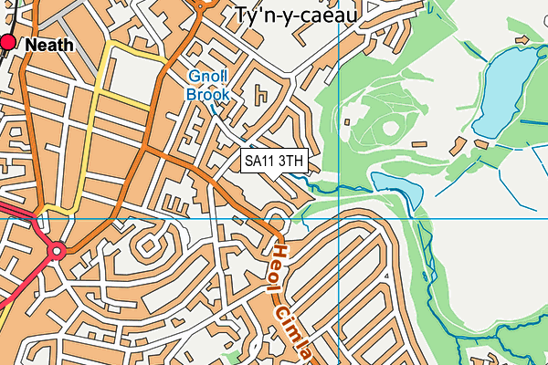 SA11 3TH map - OS VectorMap District (Ordnance Survey)