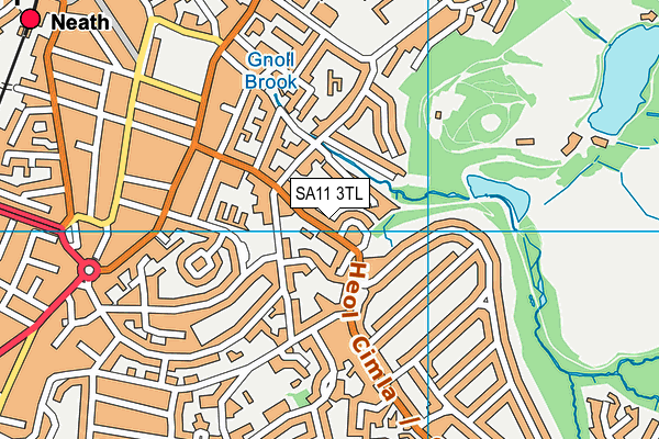 SA11 3TL map - OS VectorMap District (Ordnance Survey)