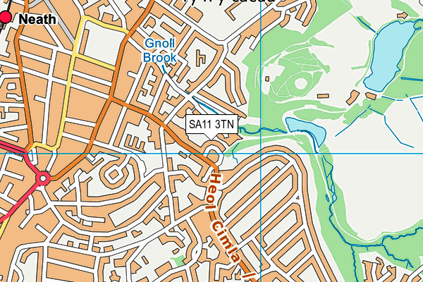 SA11 3TN map - OS VectorMap District (Ordnance Survey)