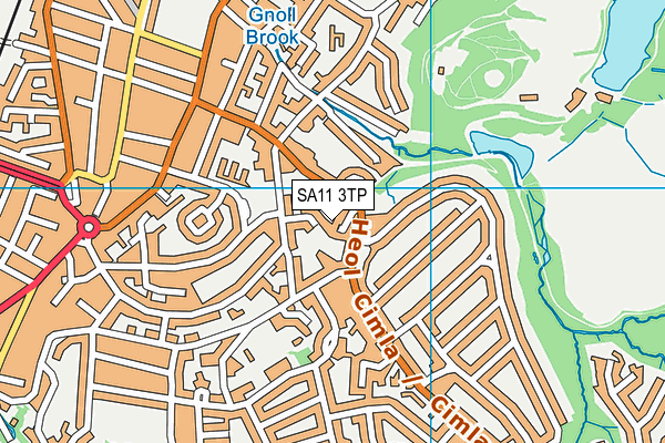 SA11 3TP map - OS VectorMap District (Ordnance Survey)