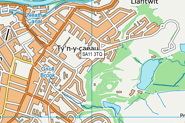 SA11 3TQ map - OS VectorMap District (Ordnance Survey)