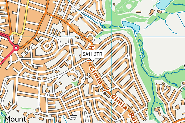 SA11 3TR map - OS VectorMap District (Ordnance Survey)