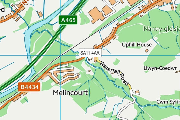 SA11 4AR map - OS VectorMap District (Ordnance Survey)