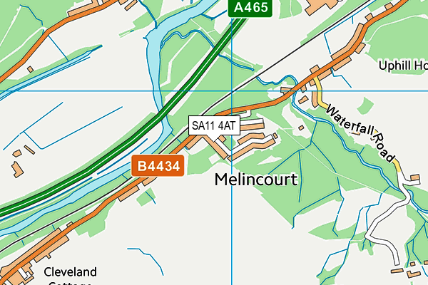 SA11 4AT map - OS VectorMap District (Ordnance Survey)