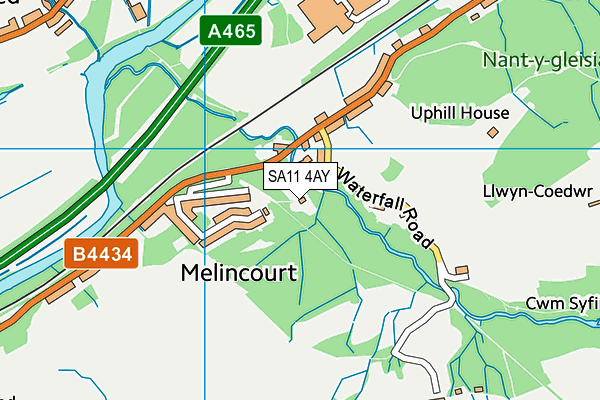 SA11 4AY map - OS VectorMap District (Ordnance Survey)