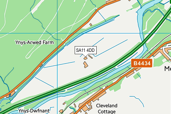 SA11 4DD map - OS VectorMap District (Ordnance Survey)