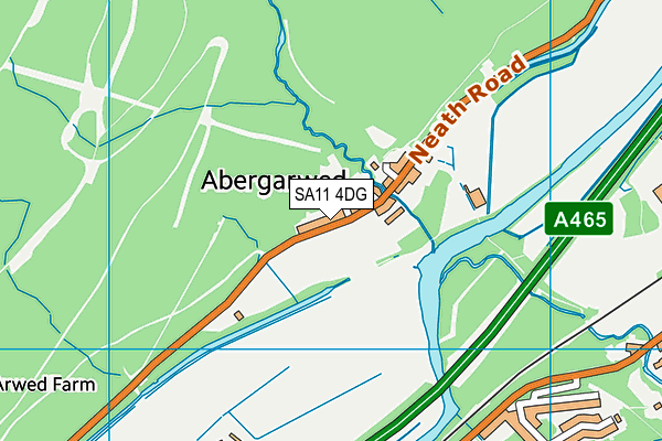 SA11 4DG map - OS VectorMap District (Ordnance Survey)