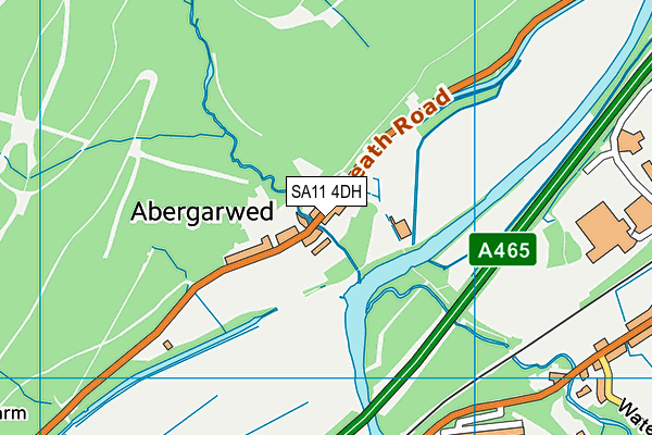 SA11 4DH map - OS VectorMap District (Ordnance Survey)