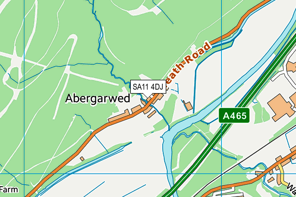 SA11 4DJ map - OS VectorMap District (Ordnance Survey)