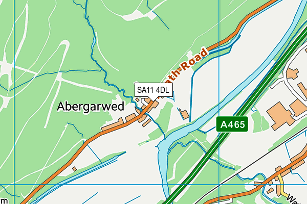 SA11 4DL map - OS VectorMap District (Ordnance Survey)