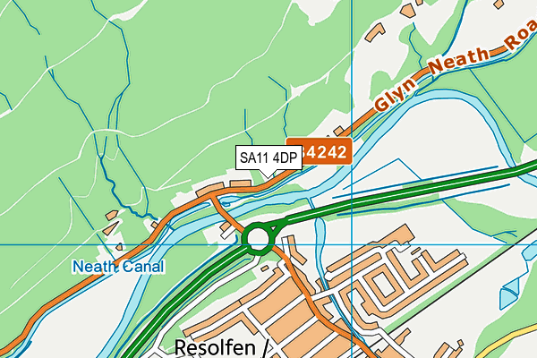 SA11 4DP map - OS VectorMap District (Ordnance Survey)