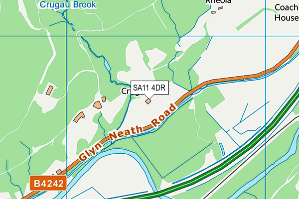 SA11 4DR map - OS VectorMap District (Ordnance Survey)