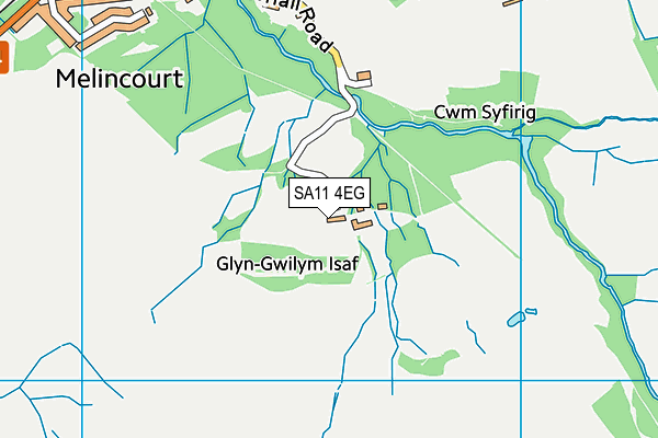 SA11 4EG map - OS VectorMap District (Ordnance Survey)