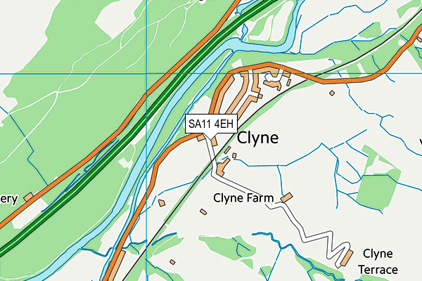 SA11 4EH map - OS VectorMap District (Ordnance Survey)