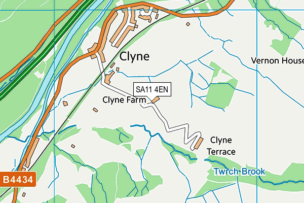 SA11 4EN map - OS VectorMap District (Ordnance Survey)