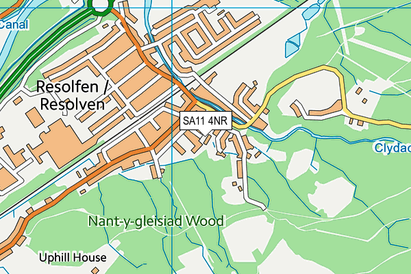 SA11 4NR map - OS VectorMap District (Ordnance Survey)