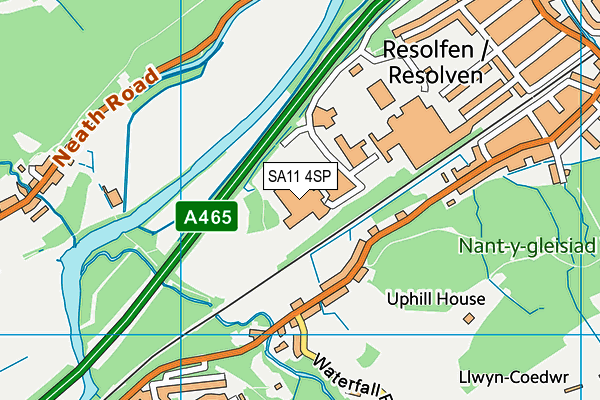 SA11 4SP map - OS VectorMap District (Ordnance Survey)