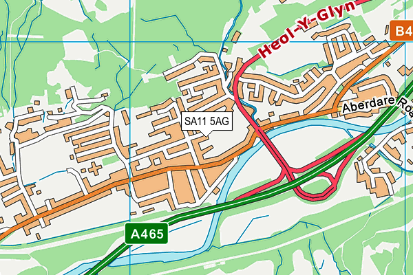 SA11 5AG map - OS VectorMap District (Ordnance Survey)