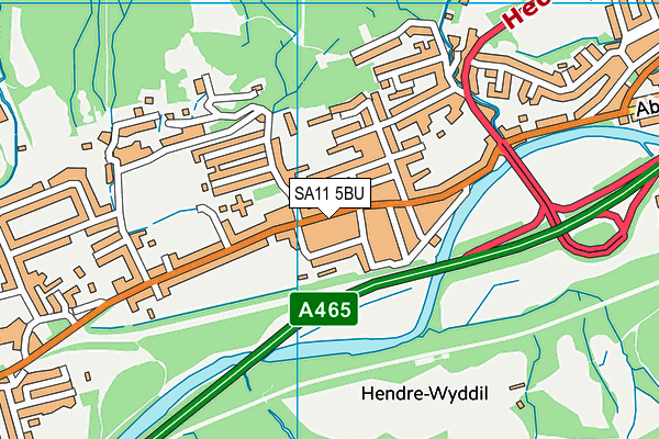 SA11 5BU map - OS VectorMap District (Ordnance Survey)